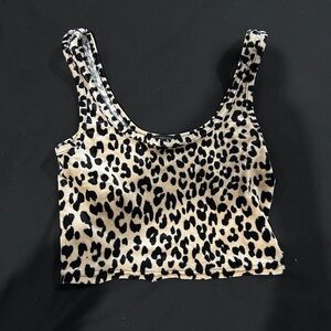 forever 21 cheetah crop top